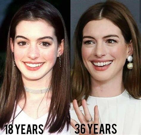 anne hathaway young and now